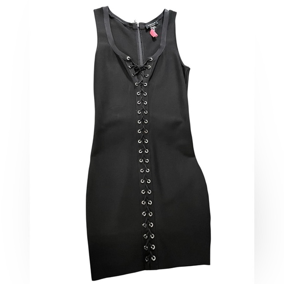 Marciano Dresses & Skirts - Marciano Black Lace-Up Mini Dress